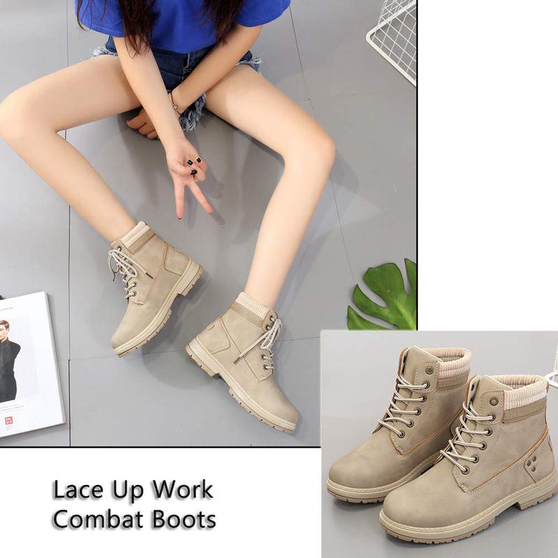 Athlefit 2025 New Style Fashion Women's Waterproof Hiking Combat Boots - Lace-up Low-top Short Boots - Ankle Guard Boots - Women's Winter Boots - Comfortable Casual Outdoor Shoes - Girl's Style Athlefit 2025 New Style Fashion Women's Waterproof Hiking Combat Boots - Lace-up Low-top Short Boots - Ankle Guard Boots - Women's Winter Boots - Comfortable Casual Outdoor Shoes - Girl's Style