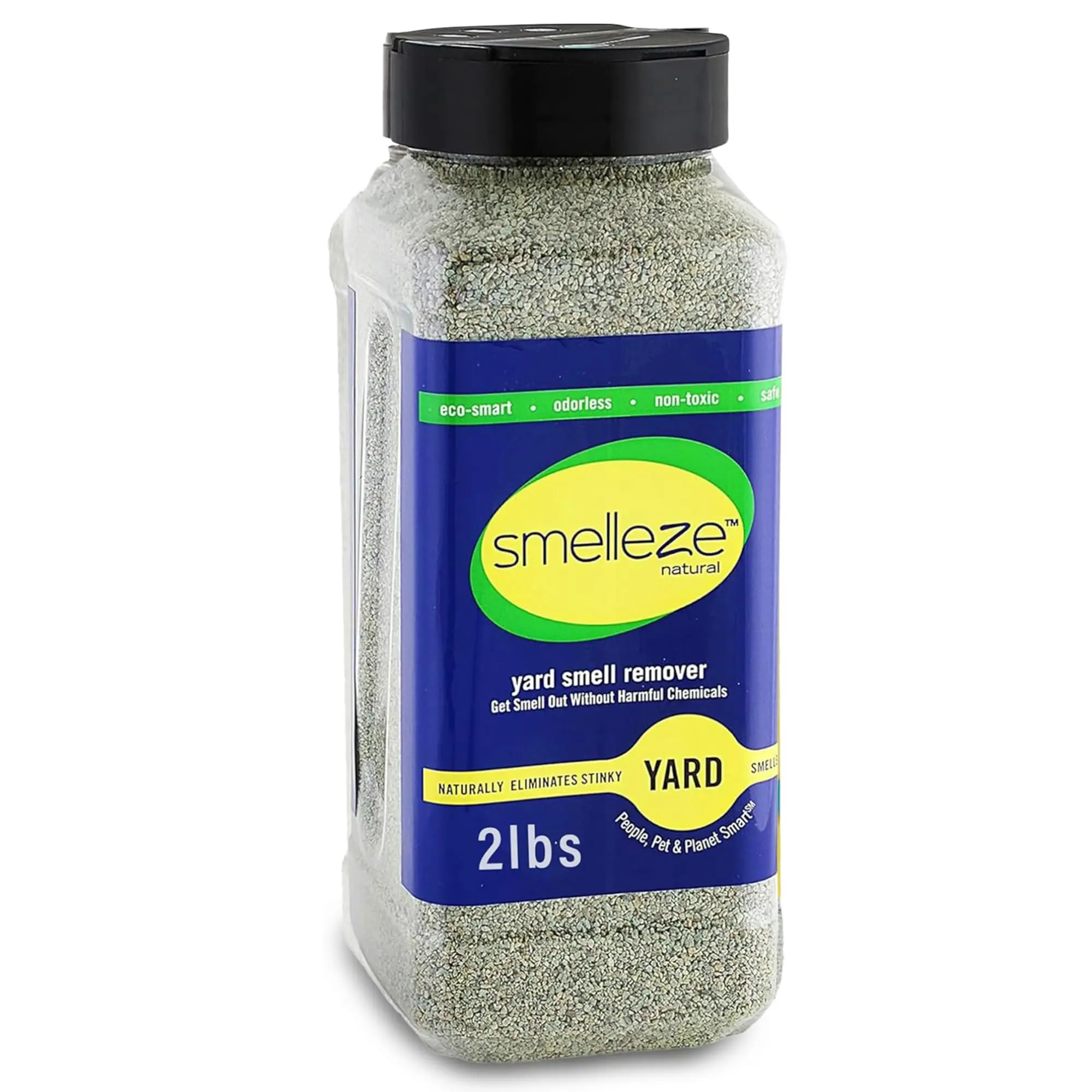 SMELLEZE Natural Yard Odor Remover Deodorizer: 2 lb. Granules Eliminate Outdoor Pet Urine & Stool Smell. Long Lasting. People, Pet, Plant & Planet Safe.