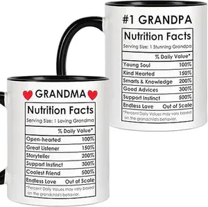 Grandma Grandpa Coffee Mugs, Mothers Day Gifts For Grandparents From Grandchildren Grandkids - Best Fathers Day Grandma Grandpa Gifts Ideas, Coffee Mugs For Grandparents