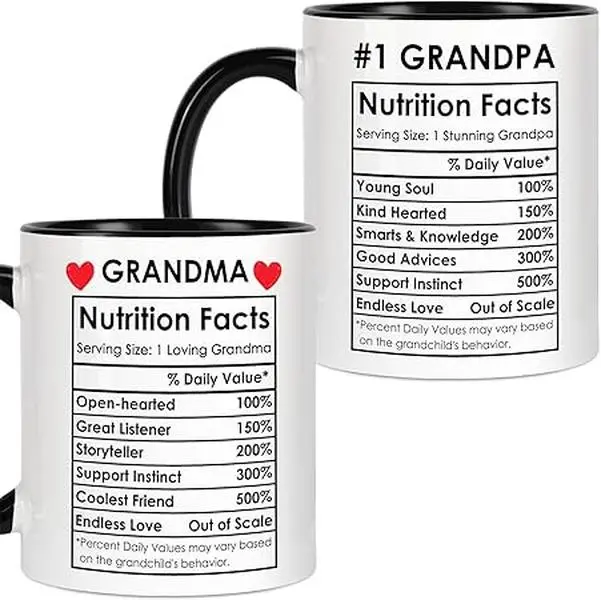 Grandma Grandpa Coffee Mugs, Mothers Day Gifts For Grandparents From Grandchildren Grandkids - Best Fathers Day Grandma Grandpa Gifts Ideas, Coffee Mugs For Grandparents