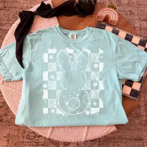 He Is Risen Bunny Graphic Tee | Comfort Colors Easter Shirt