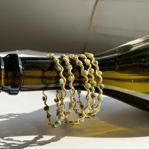 Handmade Jade Wire Bracelet – Adjustable, Dainty, Cuff Style Jewelry