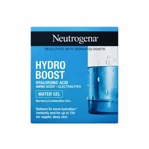 Neutrogena Hydro Boost Water Gel - Hyaluronic Acid Aminoacids + Electrolytes 1.7 oz, 6x Hydration for Dewy Skin, Gentle & Non-Greasy Moisture, Suitable for All Skin Types