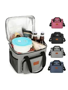 Large Capacity Insulated Lunch Bag, Leak-Proof Multi-Layer Thermal Insulation, Outdoor Camping Insulated Bag, Durable Insulated Bag, Oxford Cloth Material
