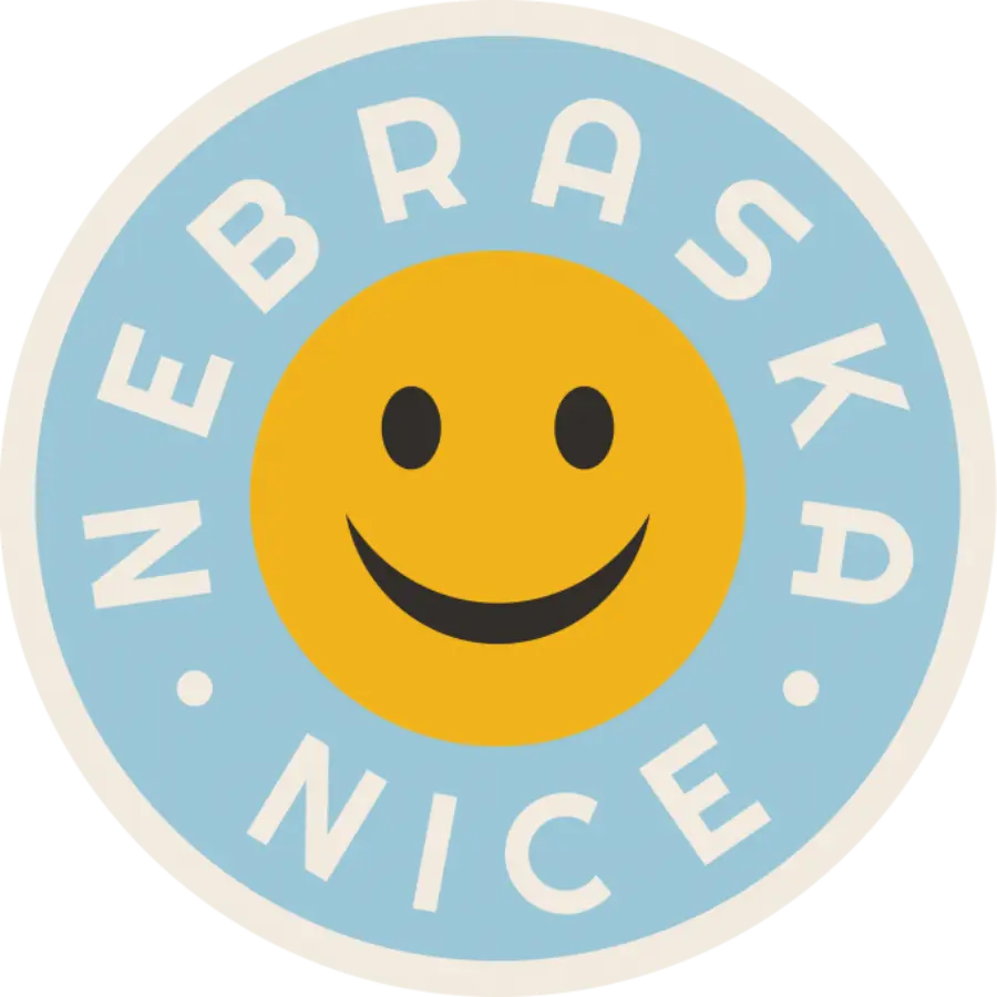 Nebraska Nice Weather Resistant Sticker | HEARTlandia