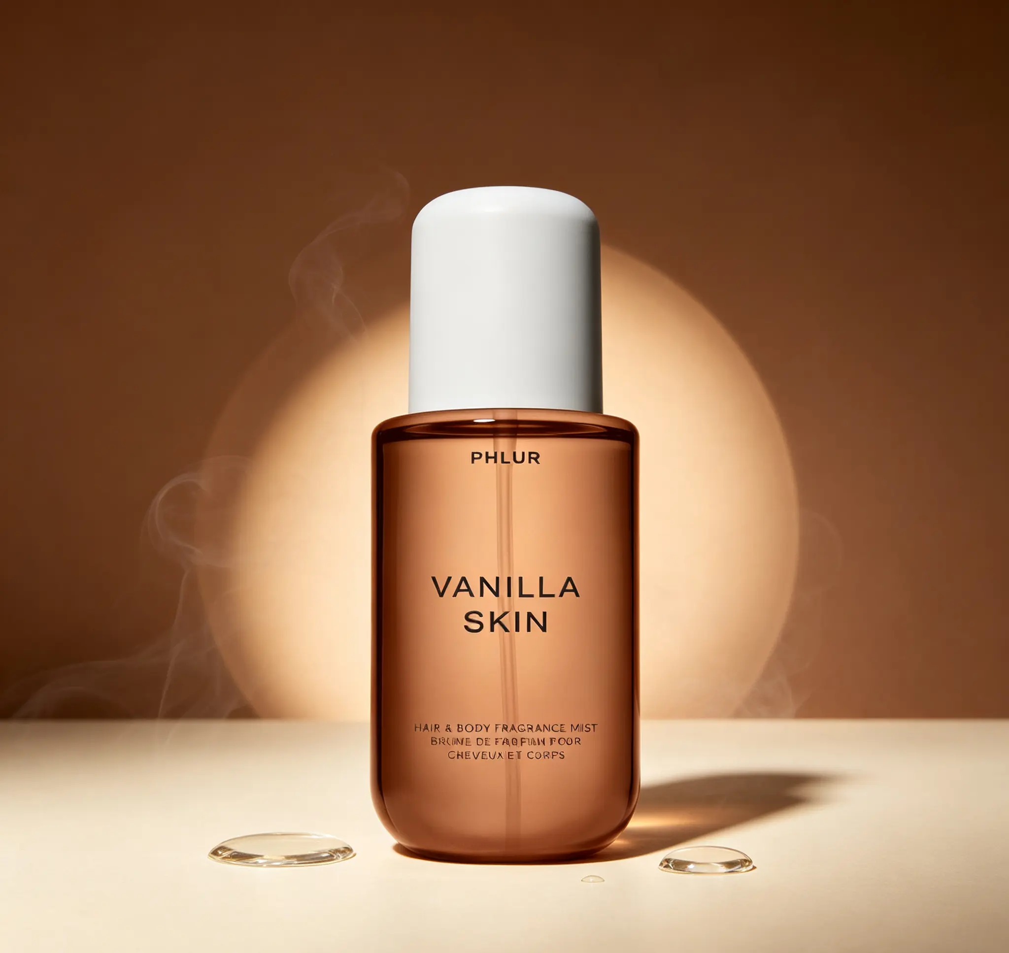 PHLUR Vanilla Skin Body Mist, 8 Fl Oz 240ml, Hair & Body Perfume Spray for Women, Warm Vanilla Scent with Pink Pepper, Cashmere Wood & Sandalwood