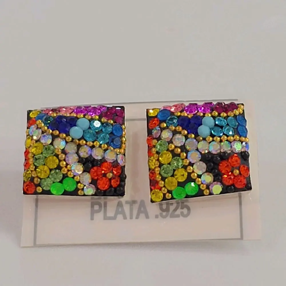 925 Sterling Silver Square Stud Earrings