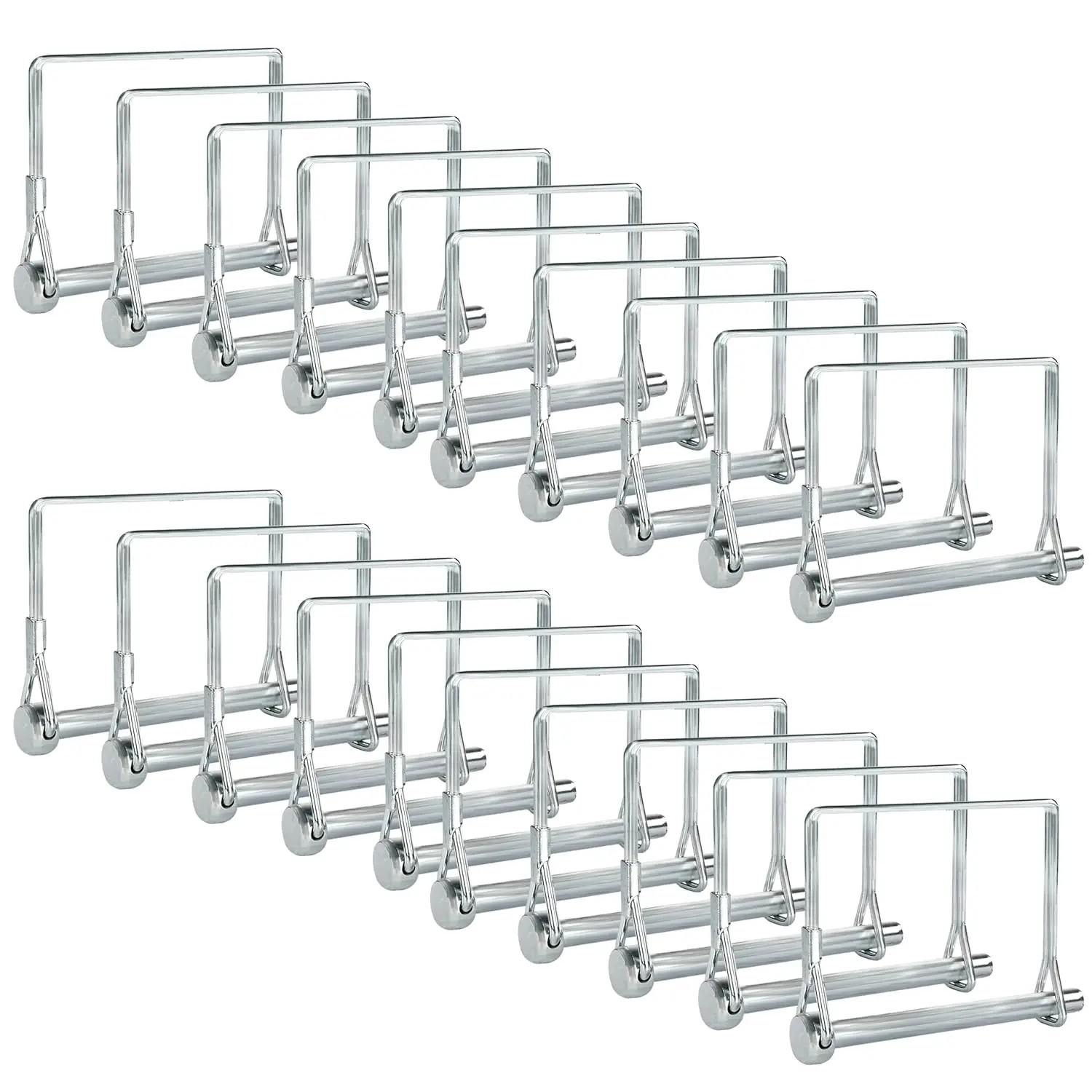 Pack of 20 Square Trailer Pins  2-3/4" x 1/4" (L x W)  Featuring PTO Pins, Lock Pins, Trailer Hitch Pins, and Shaft Locking Coupler Pins for Farm , Towing, Lawn Equipment and Hitches