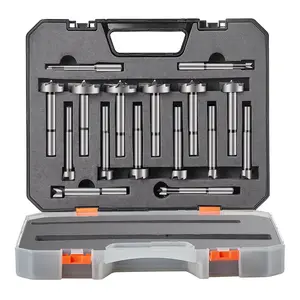VEVOR Forstner Drill Bit Set for Woodworking 16 Pcs, 1/4" to 1-5/8", Carbon Steel, with Universal Round Shank, Forstner Drill Bit for Wood and Composite BoardVEVOR Super Brand Day