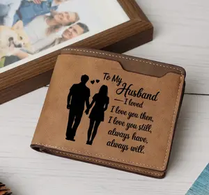 You Still Always Will' Wallet Engraved, Leather Wallets, Personalized Mens Gifts for Husband from Wife, Custom Wallet for Man, Boyfriend, Fiance, Anniversary Christmas gift for Him