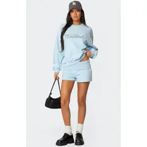 Edikted Women's Super Edikted Fold Over Sweat Shorts