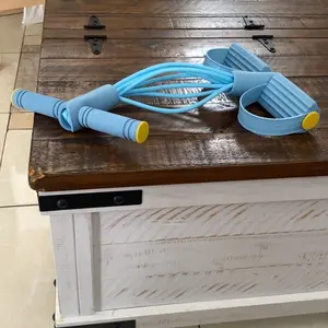 2026 Latest 8-Tube Pedal Resistance Device Detachable Adjustable for Full-Body Workout Home Gym Tones Arms Abs Waist Unisex Leg Stretch Rope Exercise Total Body Training Resistance Bands Tensioner Yoga Equipment