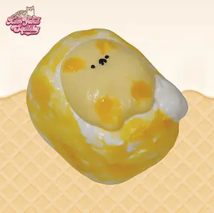 Fluffy Mouse Marshmallow Squishy, Handmade taba squishy, Food-Grade Silicone Slow-Rising Rebound Squishy, Sticky Squeeze Toys Gift, Fidget Toys for Stress Relief, Non-Toxic Sensory Toys (6.35oz/180g)