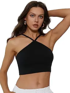 FITTIN Tank Top for Women - Women's Sexy Crop Tank Top Sleeveless Ribbed Knit Basic Camisole for Women