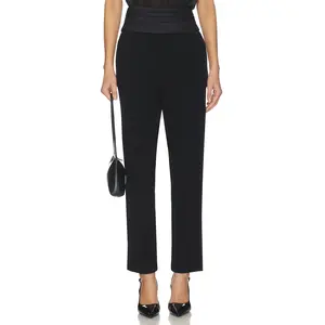 SANS FAFF Tuxedo Cigarette Pants in Black