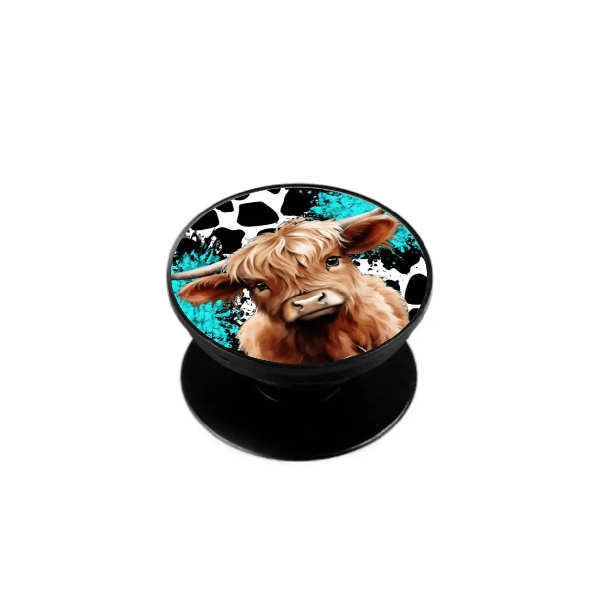 Cow Print Highland Cow Phone Grip Accessories