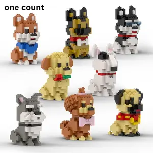 Cartoon Animal Design Building Blocks (1 Set), Animal World Building Blocks, Creative Animal Design Building Blocks, Room Decoration Ornaments