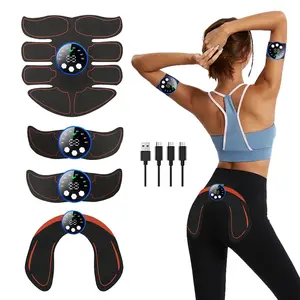2-in-1 Ab Trainer & Glute Massager Combo – Core Glutes Trainer, Wireless Rechargeable Design, 8 Modes & 29 Intensity Levels, Tones Core and Relieves Hip Soreness, Perfect for Home/Office/Travel Workouts