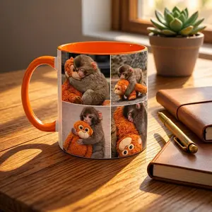 Punch The Monkey Ceramic Mug, Viral Panchi-kun Japanese Macaque Cup, Emotional Support Animal Lover Gift, Hang In There Encouragement Mug