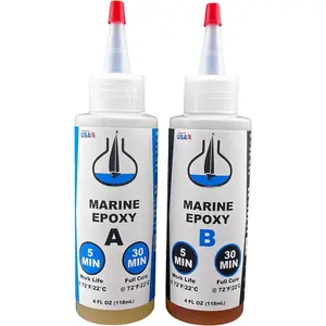 Marine Epoxy  Bonding for Boat Repair - Bonds in 30 Minutes, Water Resistant (8 oz Kit)
