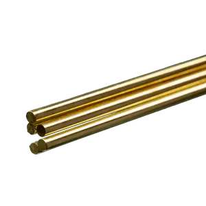 Round Brass Rod: 3/32" OD x 36" Long (5 Pieces)