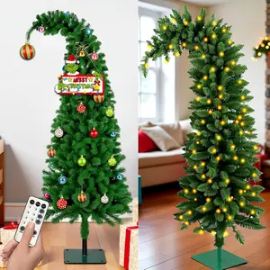 5.8FT Prelit Christmas Tree - Artificial Christmas Tree with Timer Remote for Indoor Holiday Decor - Xmas Tree for , Office, Living Room, Kitchen (B-Dark Green)