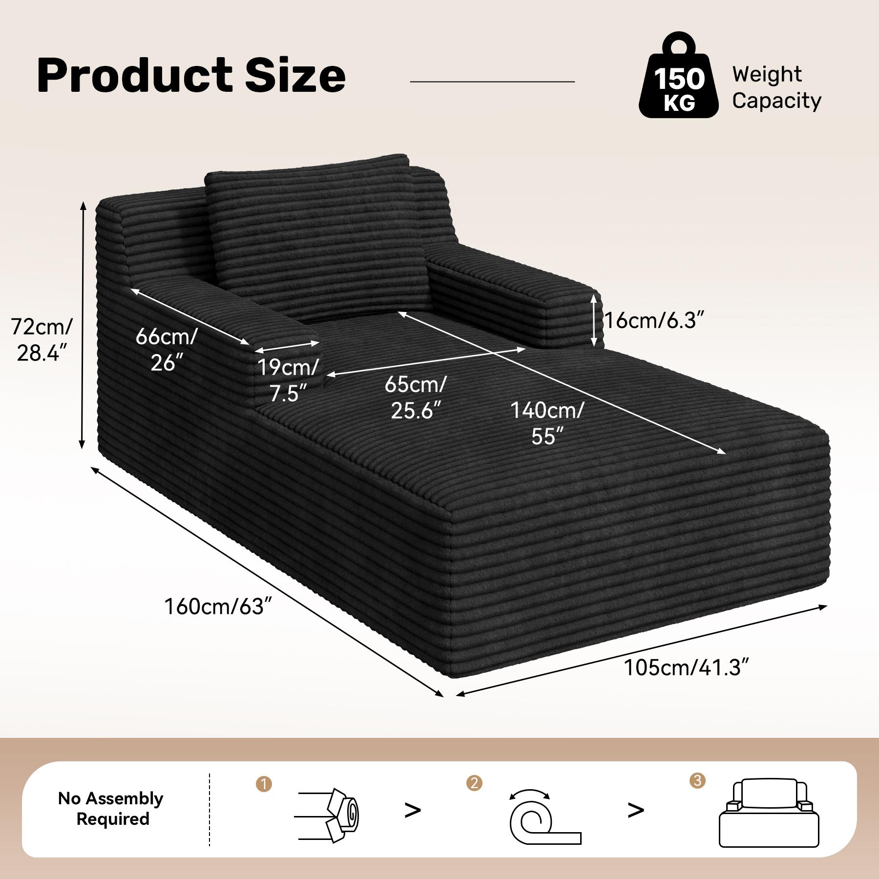 Boneless Sofa, Small Sofa, Modern Corduroy Floor Couch with 1 Cushion, Comfortable Single Sofa Bed for Living Room, No Assembly Boneless Sofa, Small Sofa, Modern Corduroy Floor Couch with 1 Cushion, Comfortable Single Sofa Bed for Living Room, No Assembly