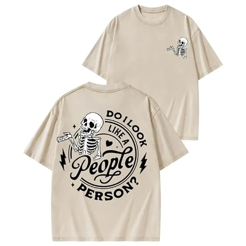 Men's "DO I LOOK LIKE A PERSON?" Printed Graphic Gym T-Shirt - Short Sleeve Tops, Relaxed Fit Casual Wear