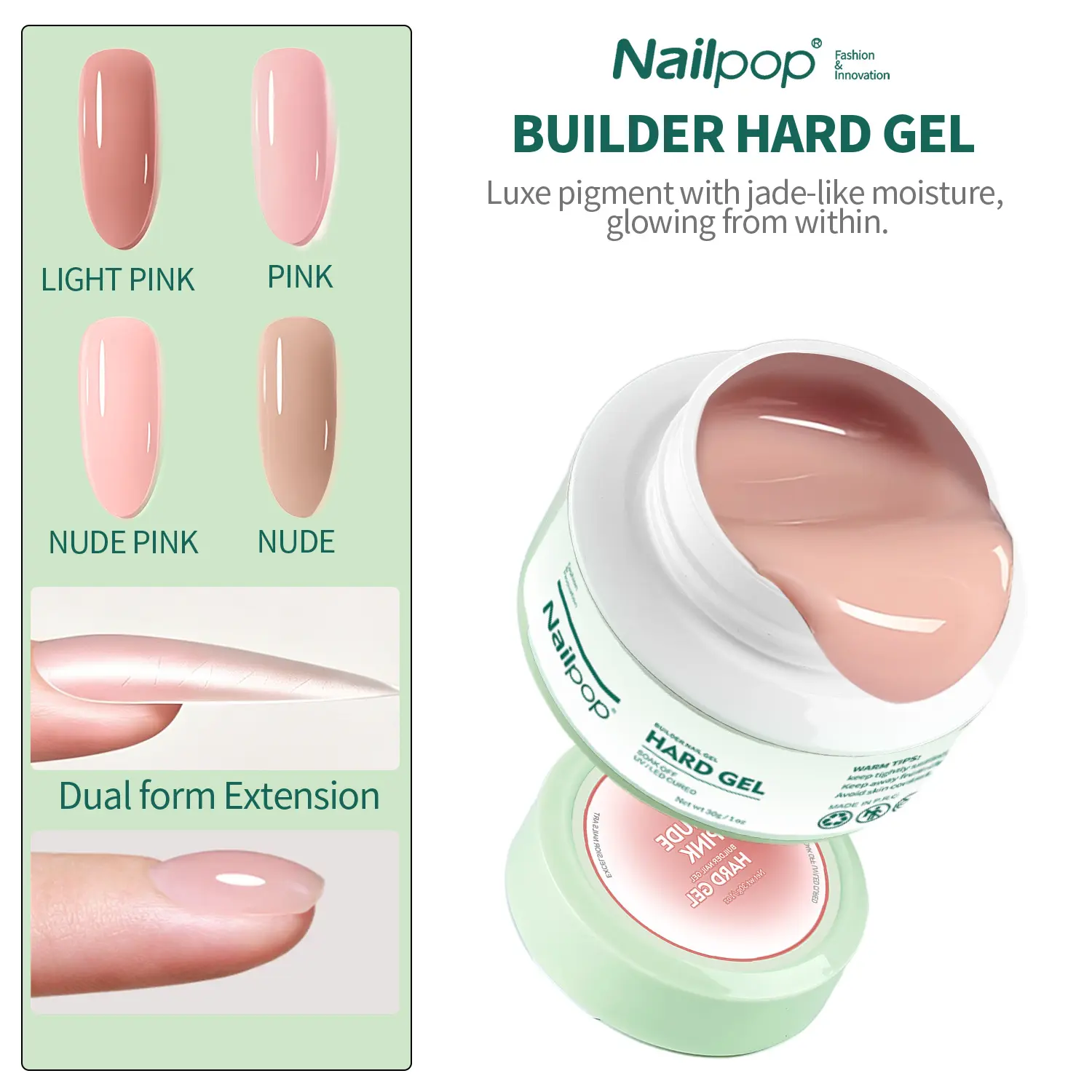Milk Builder Gel, 30g Silky Smooth Strengthening Cosmetic for Durable Nail Extensions and DIY Manicure, UV/LED Curable, 6 Shades, Nail Polish, Coverage, Gel Nails At Home