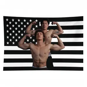 Vintage Heated Rivalry Tapestry, Retro Game Day Flag, Sports Aesthetic Wall Decor, Classic Competition summerwins