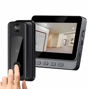 Smart Video Doorbell Camera, 4.3 Inch IPS Screen Wireless Visual Doorbell Camera, 2.4G Wireless Smart HD Video Monitoring Doorbell with Night Vision Function, Wifi Smart Doorbell, Home