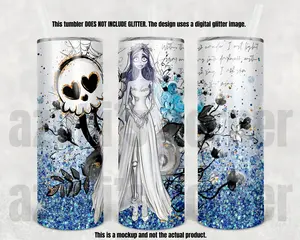 Corpse Bride Emily Horror Tumbler 20/25 oz