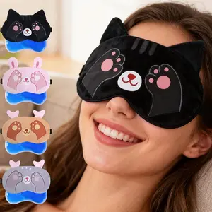 2pcs Cat Eye Mask, Plush Eye Mask, Gel Ice Pack, Reusable Set, Hot Cold Therapy, Relieve Fatigue, Travel Yoga Outdoor, Unisex