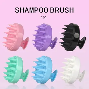 1pc Silicone Hair Brush, Gentle Cone Tooth Massage Comb, Head Scratcher, Dual Use Wet Dry Scalp Cleaner, Scalp Scrubber, Shampoo Scrubber, Daily Home Men Women Hair Care Tool