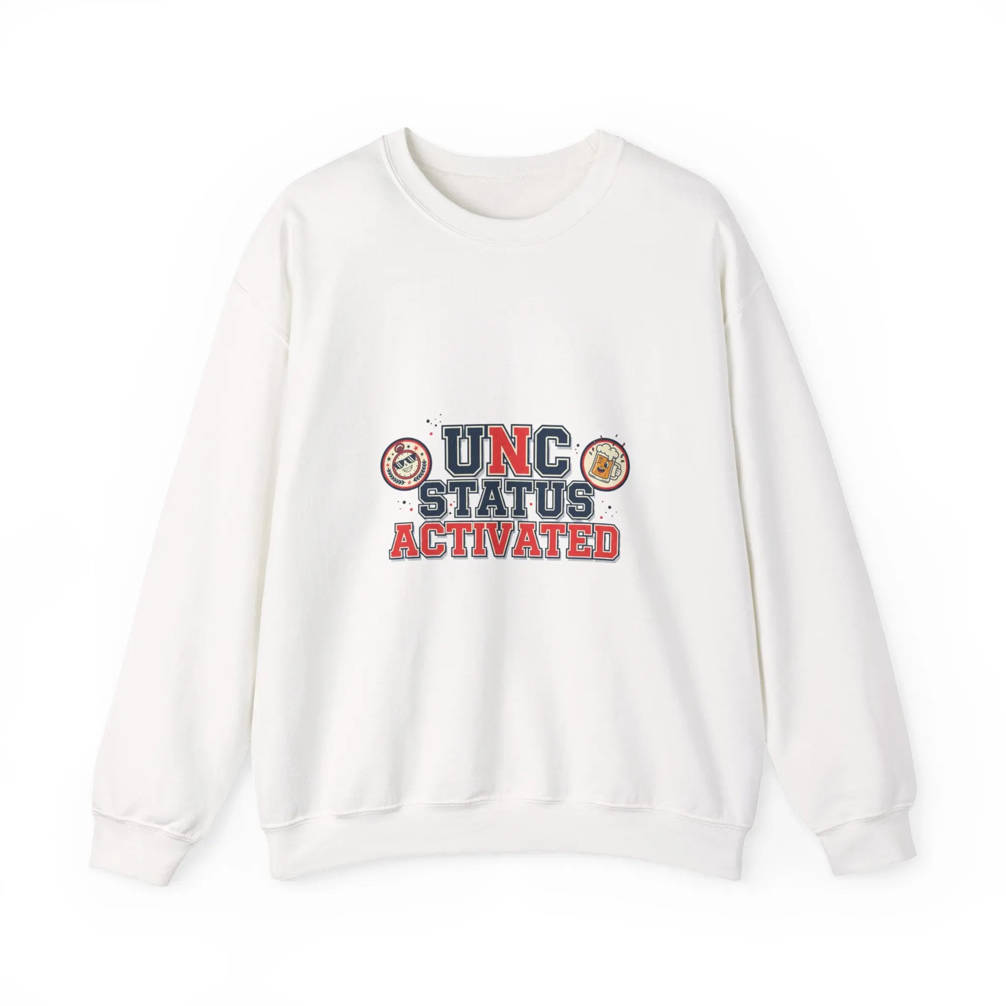 UNC Status Activated Sweatshirt | vintage year, varsity crest