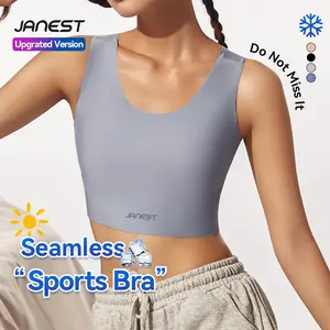 [Seamless Padded Bra] Super Flat Minimizer Bra Sports Bra Breathable Comfortable Daily Sportswear Top For Yoga