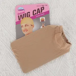 Wig Cap, 1 pieces Dark Brown Stocking Wig Caps Stretchy Nylon Wig Caps for Women