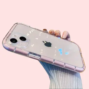 Luxury Clear Night Light Phone Case for iPhone 11 12 13 14 15 16 ProMax Plus Shockproof Drop Proof Smartphone Cover with Clear Design and Universal Compatibility