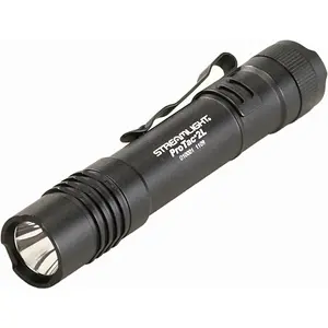 88031 ProTac 2L 350-Lumen EDC Professional Flashlight with CR123A Batteries, and Holster, Black, Clear Retail Packaging