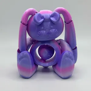 Cute Bunny Fidget Toy 3D Printed, Home Decor Or Desk Ornament, Bunny Figurine