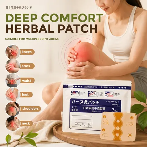 Multi-Use Herbal Heat Patches – Natural Comfort with Herbal Extracts, Easy to Apply, Long-Lasting Warmth, 7 Count