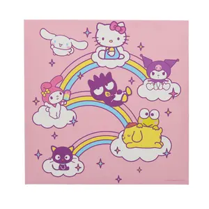 Sanrio Hello Kitty and Friends Rainbows Canvas Wall Art | 12 x 12 Inches Sanrio Hello Kitty and Friends Rainbows Canvas Wall Art | 12 x 12 Inches