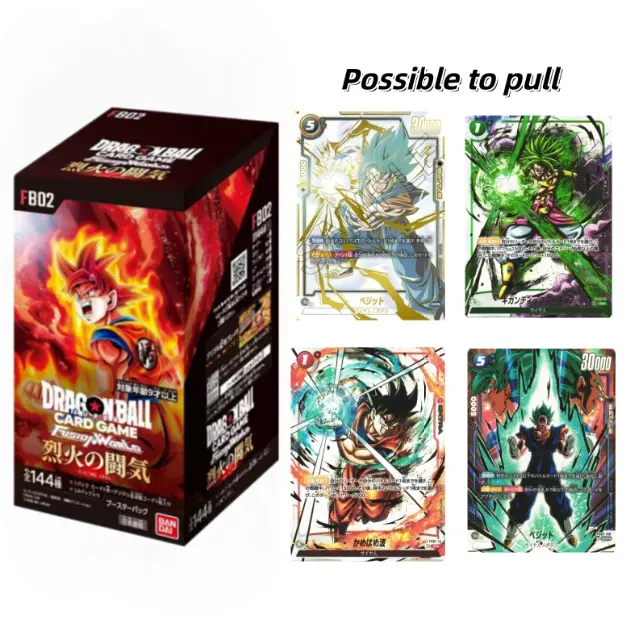 Dragon Ball Super Collectible Trading Card Game Japanese Fusion World Blazing Aura FB02 Sealed Booster Box - Chase Collectible Cards, Storage Box & Booster Packs