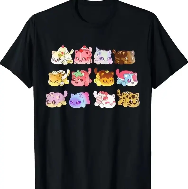 Adult & Youth Playeras Blusa Pusheen Pusheen Cat Camiseta Mulheres Casual Tumblr Vintage Roupas T-Shirt
