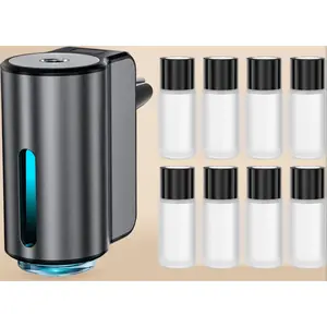 Smart Car Air Freshener Diffuser with 3 Adjustable Modes, Aromatherapy Essential Oil Diffuser for Vehicle, Includes 8 Fragrance Oils (Black)