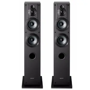SSCS3 Stereo Floor-Standing Speaker Pair Bundle (Black) for Sony