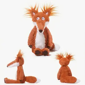 JIAJCHUF Fox Plush Toy, Soft stuffed animal - with expressive eyes and fluffy ears, soft orange-brown fur, and a compact hugging size suitable for sleeping, home, and office decoration - The perfect gift for birthdays, Christmas, and housewarming