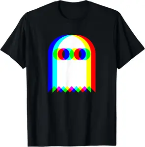 100%cotton Ghost Trippy Vaporwave Halloween Techno Rave EDM Music Party T-Shirt