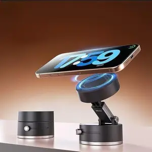 360° Rotatable Magnetic Car Phone Holder, Vacuum Adsorption Mobile Phone Holder, Adjustable Phone Stand for iPhone, Samsung, Xiaomi, OPPO