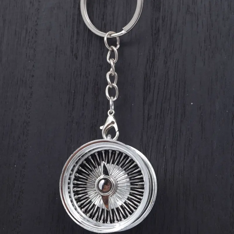 CHROME Wire wheel key chains